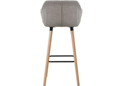 Tabouret de bar Grant en tissu gris