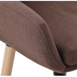 Tabouret de bar en tissu Grant café