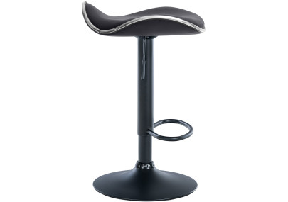 Tabouret de bar Shanghai, simili cuir noir