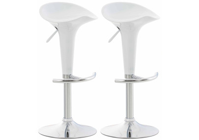Set de 2 Taburetes Saddle Blanco
