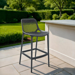 Tabouret de bar Air cinza fosco