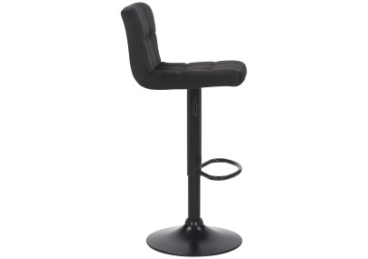 Lot de 4 tabourets de bar Feni en velours noir