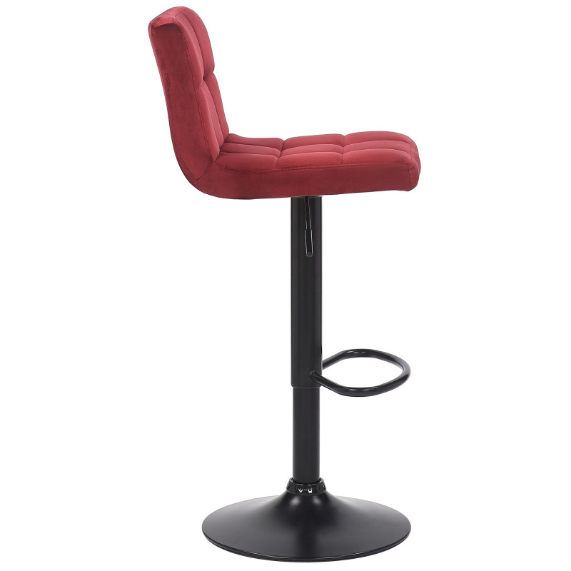 Ensemble de 4 tabourets de bar Feni en velours rouge