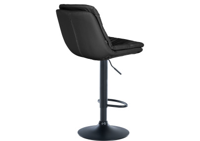 Tabouret de bar Laurel, similicuir noir