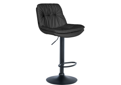 Tabouret de bar Laurel, similicuir noir