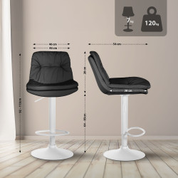 Barhocker Laurel Kunstleder weiß