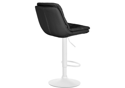 Tabouret de bar Laurel, similicuir, blanc/noir