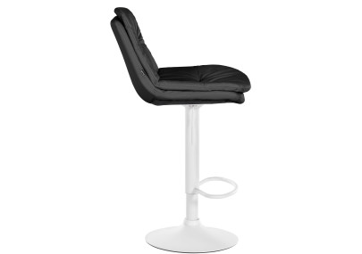 Tabouret de bar Laurel, similicuir, blanc/noir