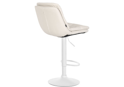 Tabouret de bar Laurel simili cuir blanc blanc
