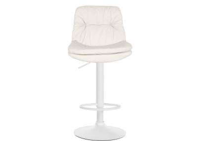 Tabouret de bar Laurel simili cuir blanc blanc
