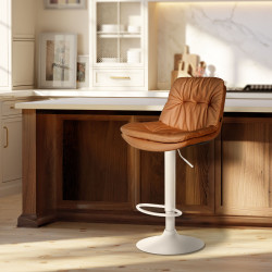 Barhocker Laurel Kunstleder weiß