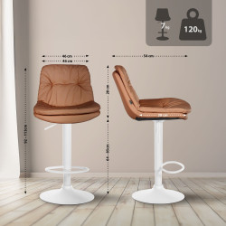 Barhocker Laurel Kunstleder weiß