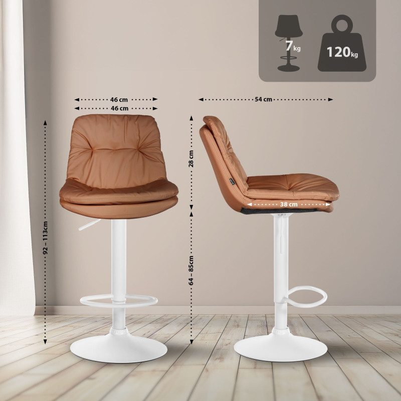 Barhocker Laurel Kunstleder weiß