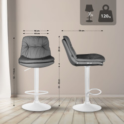 Barhocker Laurel Kunstleder weiß