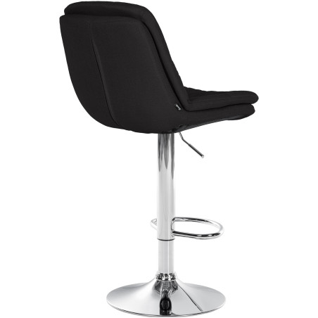 Tabouret de bar Laurel tissu chrome noir