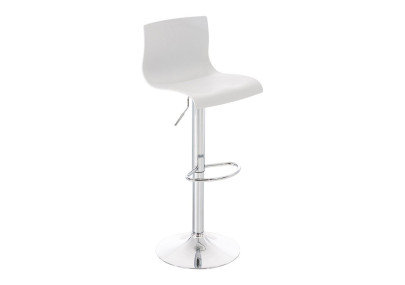 Taburete de bar Hover Blanco,Metal cromado