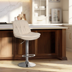 Barhocker Laurel Stoff chrom