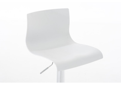Taburete de bar Hover Blanco,Metal cromado