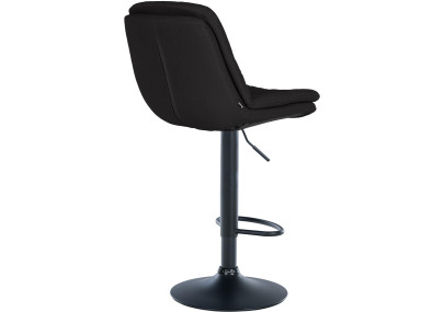 Tabouret de bar Laurel, tissu noir