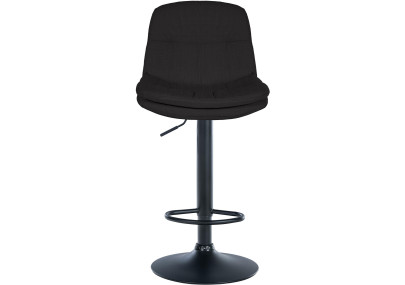 Tabouret de bar Laurel tissu noir noir