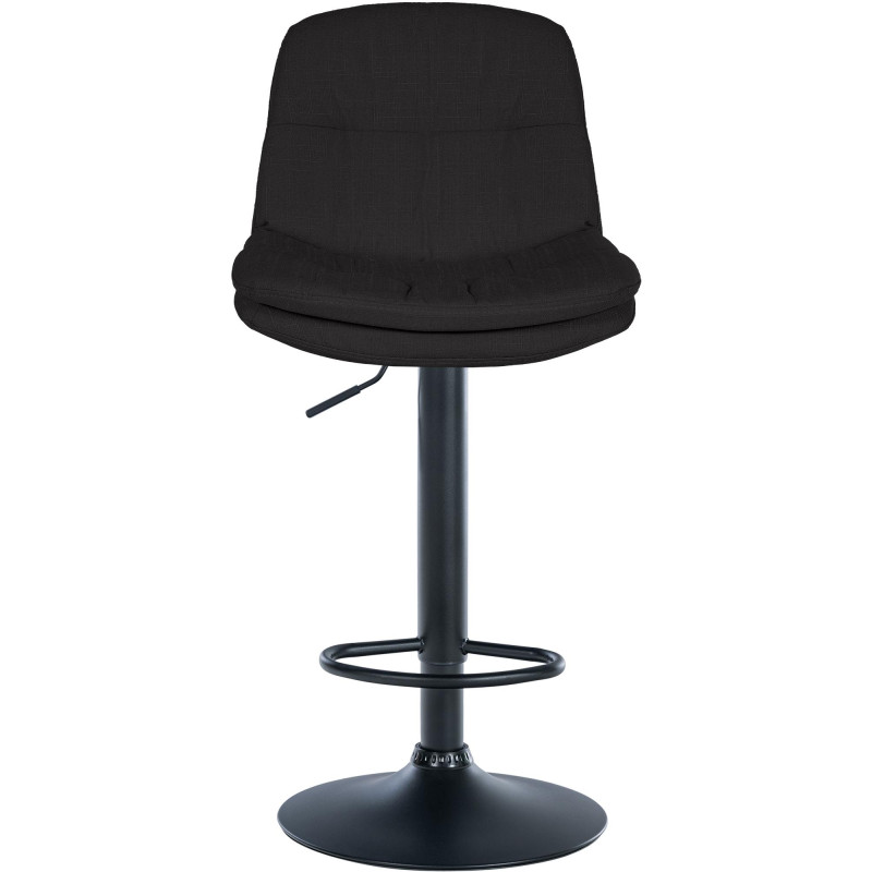 Tabouret de bar Laurel, tissu noir