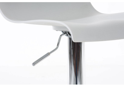 Taburete de bar Hover Blanco,Metal cromado