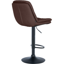 Tabouret de bar Laurel, tissu noir brun