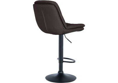 Tabouret de bar Laurel, tissu : noir/gris foncé