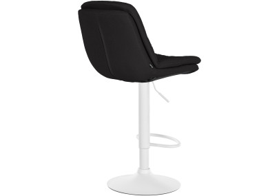 Tabouret de bar Laurel tissu blanc noir