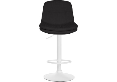 Tabouret de bar Laurel tissu blanc noir