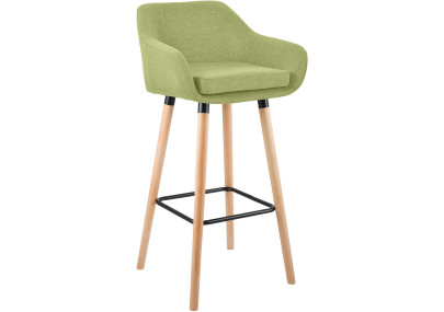 Tabouret de bar Grant, tissu vert clair