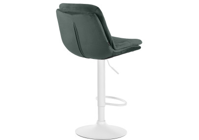 Tabouret de bar Laurel velours blanc vert foncé