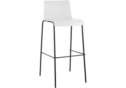 Taburete Hover con Base de 4 Pies Blanco,Negro