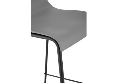 Taburete Hover con Base de 4 Pies Gris,Negro