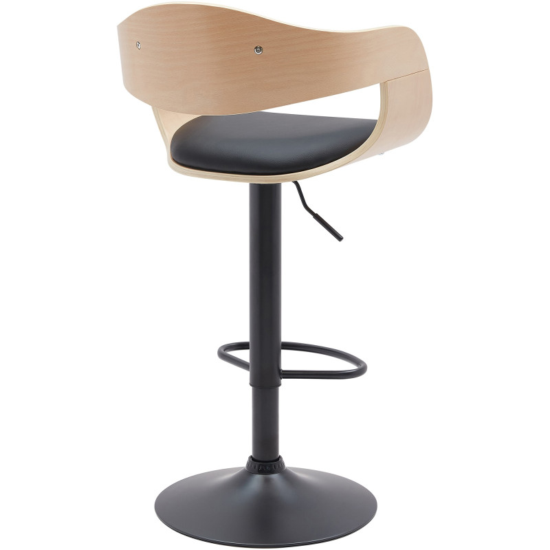 Ensemble de 2 tabourets de bar Kingston B, similicuir, naturel/noir