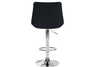 Lot de 2 tabourets de bar Toni tissu chrome noir