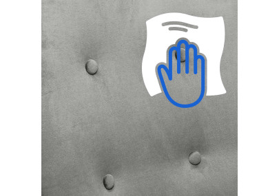 Poltrona de baloiço em veludo Sanka cinza