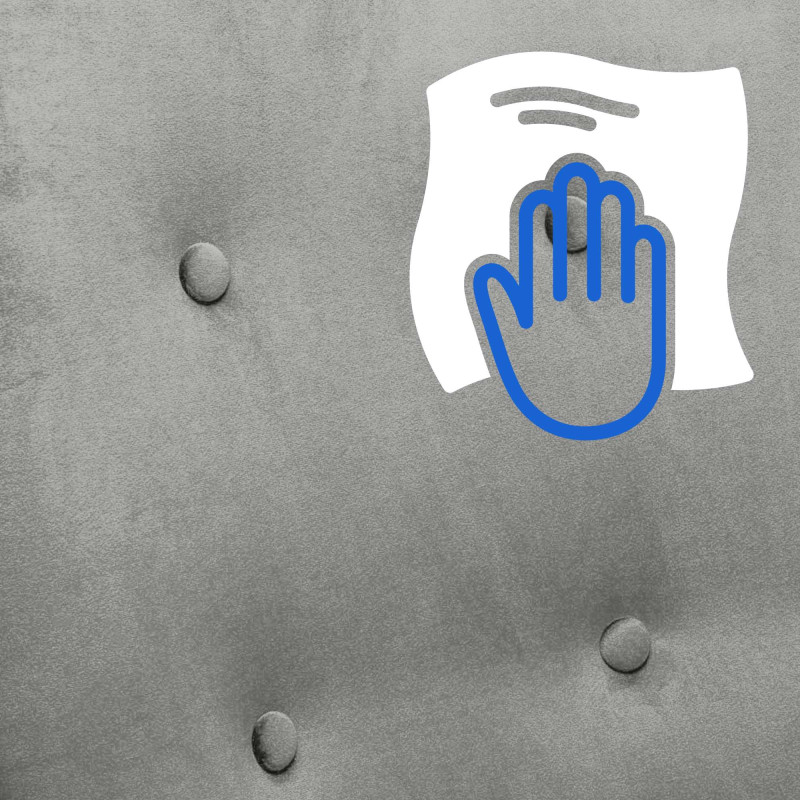 Fauteuil à bascule Sanka, velours gris