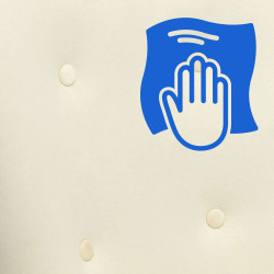 Fauteuil à bascule Sanka, velours, crème