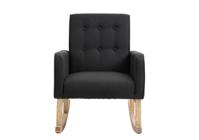 Sedia a dondolo in tessuto Dream nero