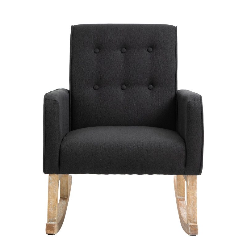 Fauteuil à bascule de rêve, tissu noir