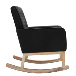 Fauteuil à bascule de rêve, tissu noir