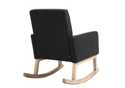 Fauteuil à bascule de rêve, tissu noir