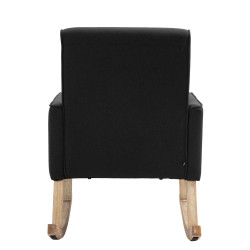 Fauteuil à bascule de rêve, tissu noir