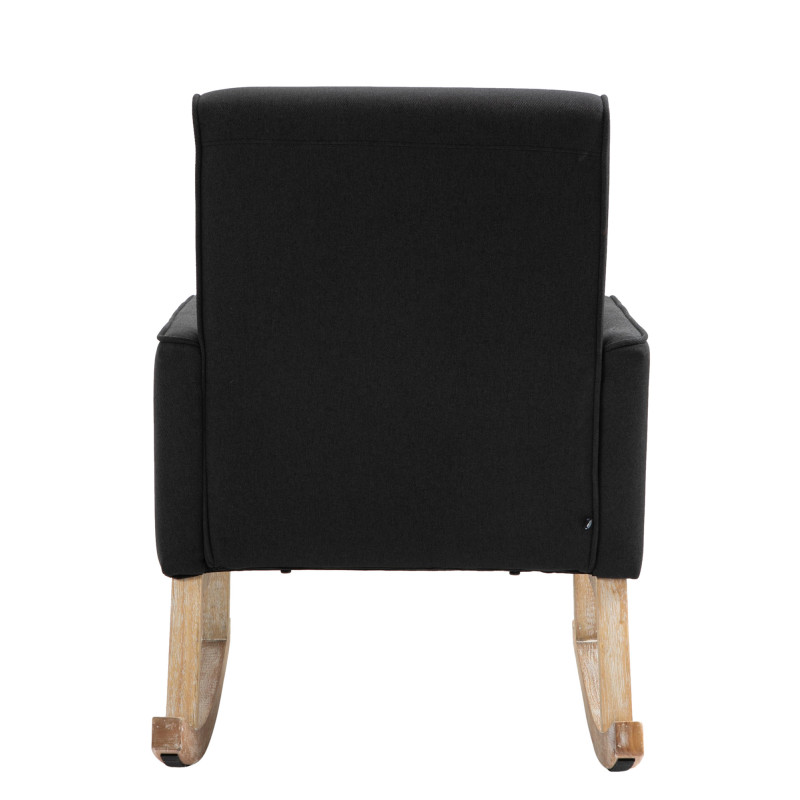 Sedia a dondolo in tessuto Dream nero