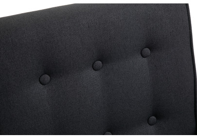 Silla mecedora Dream tapizada en tela Negro