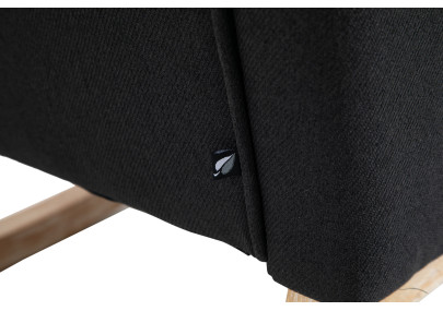 Fauteuil à bascule de rêve, tissu noir