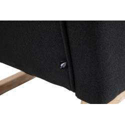 Fauteuil à bascule de rêve, tissu noir