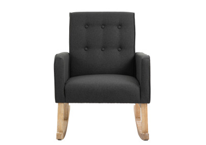 Fauteuil à bascule de rêve, tissu gris foncé