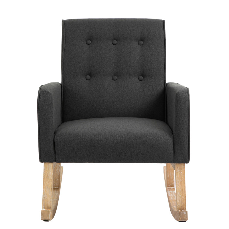 Fauteuil à bascule de rêve, tissu gris foncé